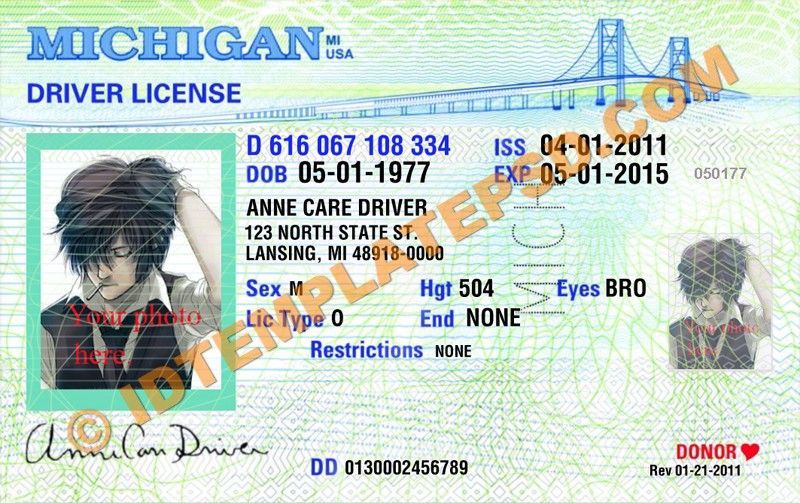 colorado drivers license template free